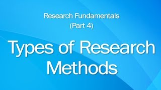 4 Types of Research Methods [upl. by Territus]