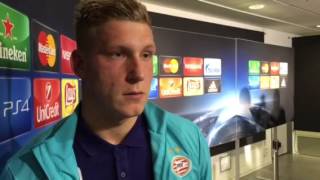 Debutant Jordy de Wijs over VFL Wolfsburg  PSV [upl. by Kinna]