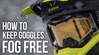 How to KEEP your goggles FOG Free [upl. by Perlis5]