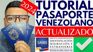 Pasaporte Venezolano quotTUTORIALquot Actualizado  2024  TIPS Y MAS ✅ [upl. by Eilah]