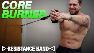 Resistance Band Core Workout At Home to Get Ripped Abs amp Obliques [upl. by Wynny686]