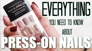 How to Apply PressOn Nails  TIPS amp TRICKS  Everything You Need to Know  Katie Marie [upl. by Cristobal303]