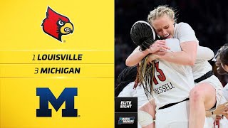 Louisville vs Michigan  Women’s NCAA tournament Elite Eight highlights [upl. by Aissert]