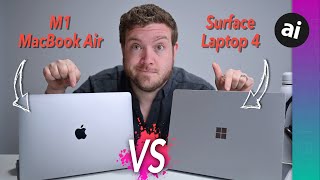 Apples M1 MacBook Air VS Surface Laptop 4 FULL COMPARE amp BENCHMARKS [upl. by Mikey]