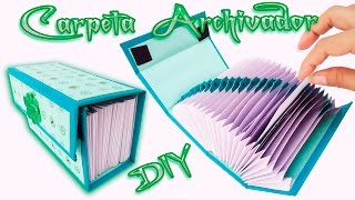 Carpeta Archivadora Scrapbook carft Diy  Folder o Caja archivador [upl. by Sirrap304]