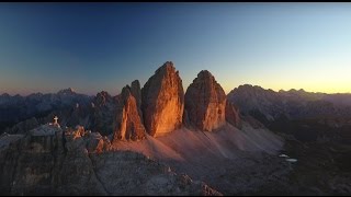 Flying on the Dolomites  4K Video 3 Zinnen  2 45quot [upl. by Yzeerb294]