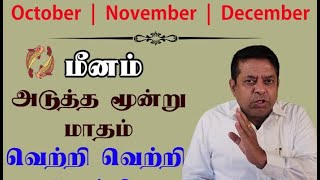 Meenam Rasi  October Nov Dec Rasipalan  3 Months Predictions [upl. by Aradnahc981]