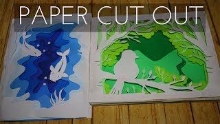 Paper cut out  Cuadros en 3d  DIY [upl. by Shabbir7]