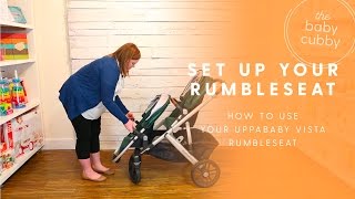 How to Set Up amp Use Rumble Seat UPPAbaby Vista 2017 Stroller Baby Stroller [upl. by Emorej]