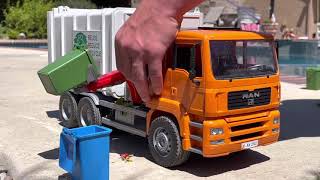 Toy Garbage Trucks in Action [upl. by Nelra134]