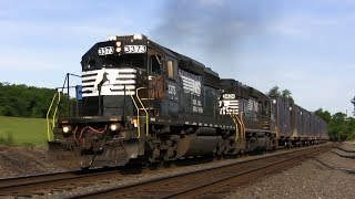 Loud SD402 Locomotives Roaring Down the Mainline Part 1 [upl. by Maudie]