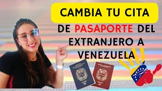 PUEDO CAMBIAR MI CITA DE PASAPORTE A VENEZUELA [upl. by Wack]