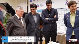 Anand Kramnik Karpov vs Nepo Karjakin Dubov  World Champs vs Talents  Commentary by Sagar [upl. by Alyak]