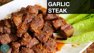 Home Style Teppanyaki Garlic Steak Recipe [upl. by Douglass]