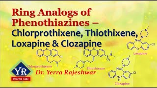 Antipsychotics  Ring Analogs of Phenothiazines Chlorprothixene Thiothixene Loxapine amp Clozapine [upl. by Ginder]