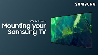 How to mount your Samsung TV with a VESA wall mount  Samsung US [upl. by Gathard]