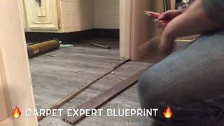 🛠 How To Install Vinyl Doorway Transition 🛠 Vinyl Plank Flooring [upl. by Cope732]