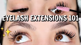 EYELASH EXTENSIONS 101  Everything You NEED To Know About Eyelash Extensions [upl. by Mella]