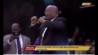 Former President Zuma sings his signature tune quotUmshini wamiquot [upl. by Julianna785]