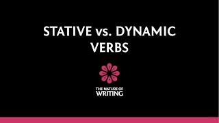 Stative and Dynamic Verbs  Parts of Speech [upl. by Airrat]