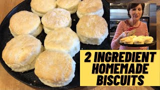 Homemade Biscuits with ONLY 2 INGREDIENTS [upl. by Schear]