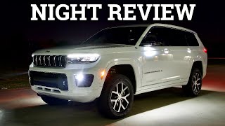 NIGHT VISION New Jeep Grand Cherokee L Night Review amp Drive [upl. by Ada]