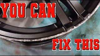 HOW TO FIX CURB RASH  Scratches On Rim [upl. by Ayiotal]