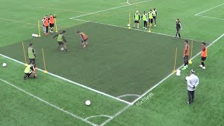 1vs1 Dribbling Soccer Drill  Attacking amp Defending Exercises [upl. by Ratha]