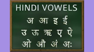 Hindi Vowels Pronunciation  Learn Hindi Alphabets [upl. by Nygem]