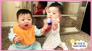 Twin Babies Fun Playtime with Ryans Family Review [upl. by Morell]