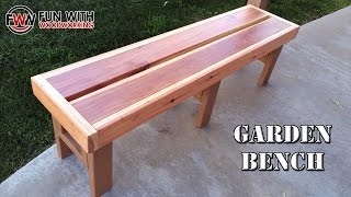 Project  How to build a quick and easy garden bench out of redwood 2x6s and 2x4s [upl. by Norved350]