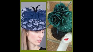 How to cover a blocked fascinator with fabric  Fascinator DIY [upl. by Aicirtel]