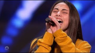 Ashley Marina 12YearOld WOWS With An Emotional Original For Her Dad Americas Got Talent [upl. by Innej]