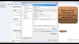 Mozilla Thunderbird Mail Server Settings [upl. by Atsilac441]