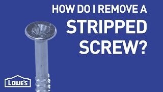 How Do I Remove A Stripped Screw  DIY Basics [upl. by Ennalyrehc]