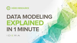 What is Data Modeling  IDERA Data University [upl. by Nylhtac616]