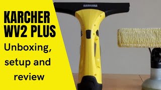 Karcher WV2 Plus cordless window vacuum cleaner unboxing setup and review [upl. by Llednyl]