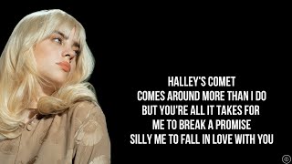 Billie Eilish  HALLEYS COMET Lyrics [upl. by Crispa]