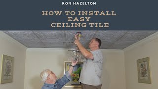 How to Install Easy Ceiling Tile [upl. by Hepzi]