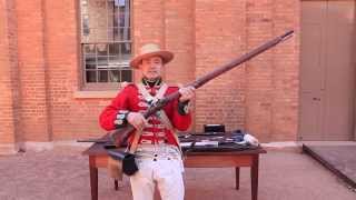 Loading and firing the Flintlock musket [upl. by Yvonner]