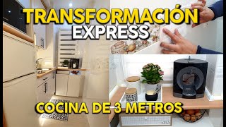 COMO RENOVAR Y ORGANIZAR UNA COCINA DE APENAS 3 METROS 🤯😳 SIN OBRAS REFORMA EXPRESS [upl. by Longo]