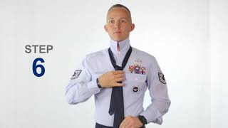 USAF Basic Military Training How To Properly Tie a Tie [upl. by Carn]