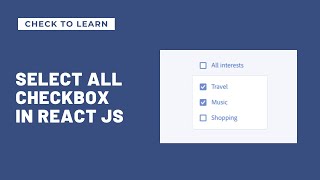 All Select Checkbox in React JS  In Hindi [upl. by Chappie663]