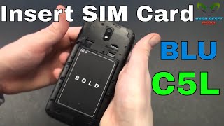 BLU C5L Insert The SIM Card [upl. by Fang]