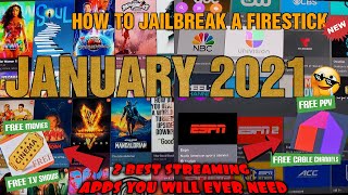 How to Jailbreak Firestick amp Install 2 Best Apps You Will Ever Need In LIFE HACK January 2021 [upl. by Nodnar]