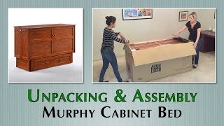 Murphy Cabinet Bed Unpacking and Assembly [upl. by Sidoeht990]