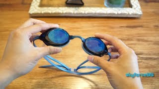 Speedo Vanquisher 20 Mirrored Swim Goggles Unboxing amp Review [upl. by Adnilreb]