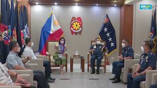 VP Leni Robredo visits the PNP [upl. by Ebag935]