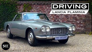 LANCIA FLAMINIA GT 2800 3C 1964  Test drive in top gear with V6 engine sound  SCC TV [upl. by Ronaele]