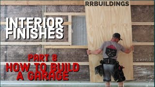 How to Build a Garage 8 Insulation ceiling wall finishes [upl. by Hoebart]